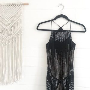 River Island Black Beaded Maxi Dress